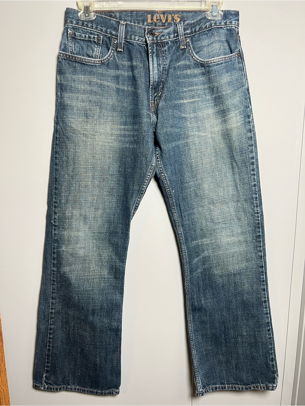 Levi's 527 Men’s Low Boot Cut Jeans 34x32 Medium Wash Denim Y2K Jeans Western